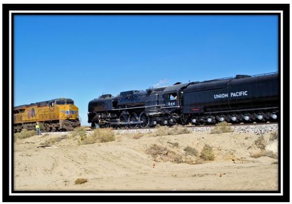 Union Pacific 844 steam engine in Southern California, November 2011
