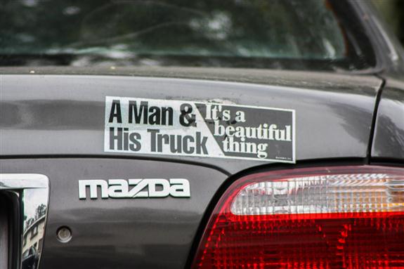 A man and his truck... It's a beautiful thing