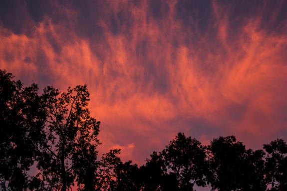 Eastern sunset in La Mesa, California