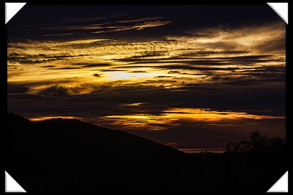 Sunset in Vista, California on 12-3-13