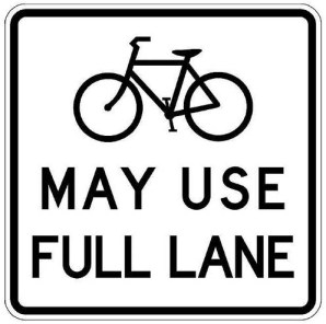 Bikes May Use Full Lane