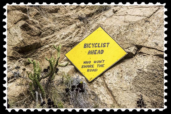Bicyclist ahead
