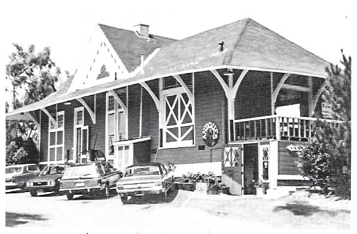 ATSF railroad depot in Encinitas, California, in 1987