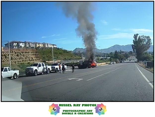 Vehicle on fire